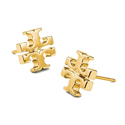 Tory BurchWomen's Large Logo Stud Earrings (Tory Gold)2