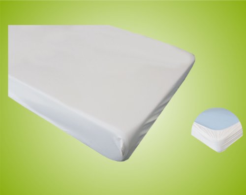 Preisvergleich Produktbild Teckmedi Spannbettschutz Spannbettlaken Matratzenschutzbezug, Spannbettlaken Matratzenschoner PVC wasserundurchlässig wasserdicht 100x200 Top-Qualität