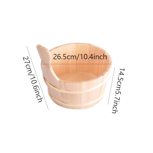 Cubo de sauna de cedro de 4L con cazo para kit de sauna de barril 3