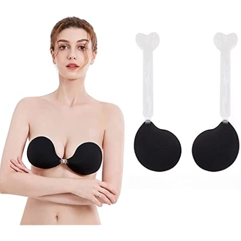 WXXGY Strapless Self Adhesive Silicone Bra Push Up Bra Invisible Nipple Cover for Backless Dresses Evening Promo Wedding Class Cover