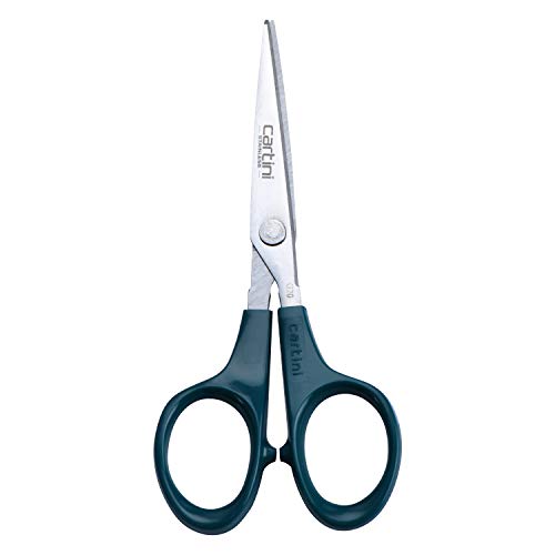 Godrej Cartini Fine Cut Stainless Steel Scissor, Teal - 12.5 X 5.5 Cm