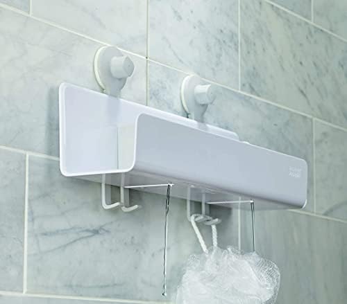 Joseph Joseph EasyStore Self-Draining Large shower shelf with removable mirror - White