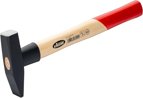 ViGOR Låshammare V2662-300 300 g hammarhuvud, hickoryträhandtag med gummislagskydd, längd 300 mm, för kraftfullt och exakt arbete