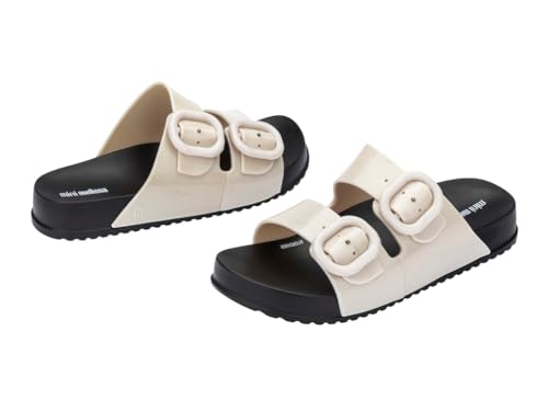 Image of mini melissa Cozy Jelly Slides for Kids - Slip-on Jelly Shoes, Slip On Sandals for Girls, Open Toe Summer Shoes, Adjustable