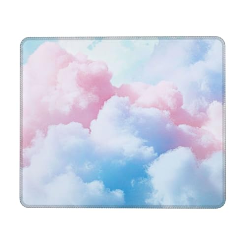ASDJHFABKY Gaming-Schreibtischunterlage mit farbigen Wolken, niedliches...