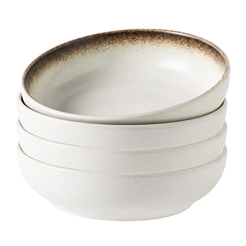 Junecat 35Oz Pasta Bowls Set - 8" Serving Salad Bowls Set Of 4 - Large Ceramic Dinner Bowls Salad Bowls #TOP2