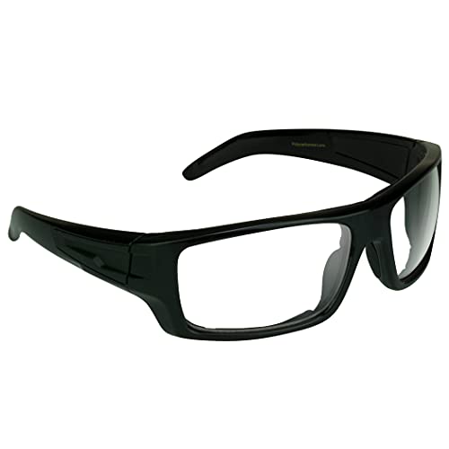 Bikershades Motorcycle Biker Safety Glasses Clear Foam Padded Men Wind Dust Resistant