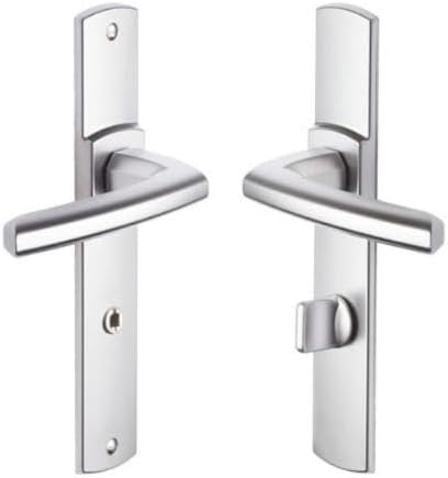 Door Handle Set on SULT Plate - Version with Condemnation for Toilet & Bathroom - Distance 195mm - Zamak Material - Heavy Duty Zamak Material