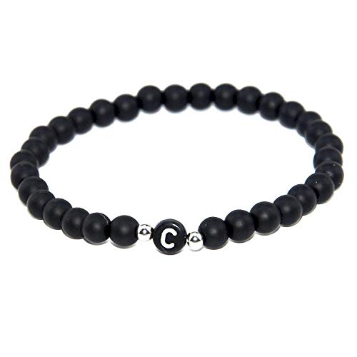 Pierre naturelle noir mat 6mm pour customiser vos vêtements avec des lettres initiales