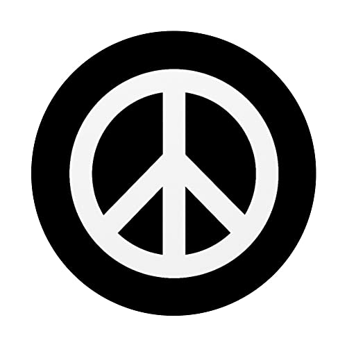 Peace Symbol and Peace Sign Peace Sign Peace PopSockets Swappable PopGrip, Black - Image 3