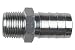 ICT Billet Straight 3/8" NPT Pipe to 5/8" .625" Hose Barb Fitting Bare Aluminum National Pipe Thread Connector Fluid or Air Designed & Manufactured in the USA AN840-10-06A