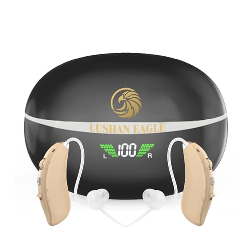 LUSHAN EAGLE Auriculares amplificados Reducción de ruido inteligente 16 canales chips digitales amplificador recargable Fácil de operar