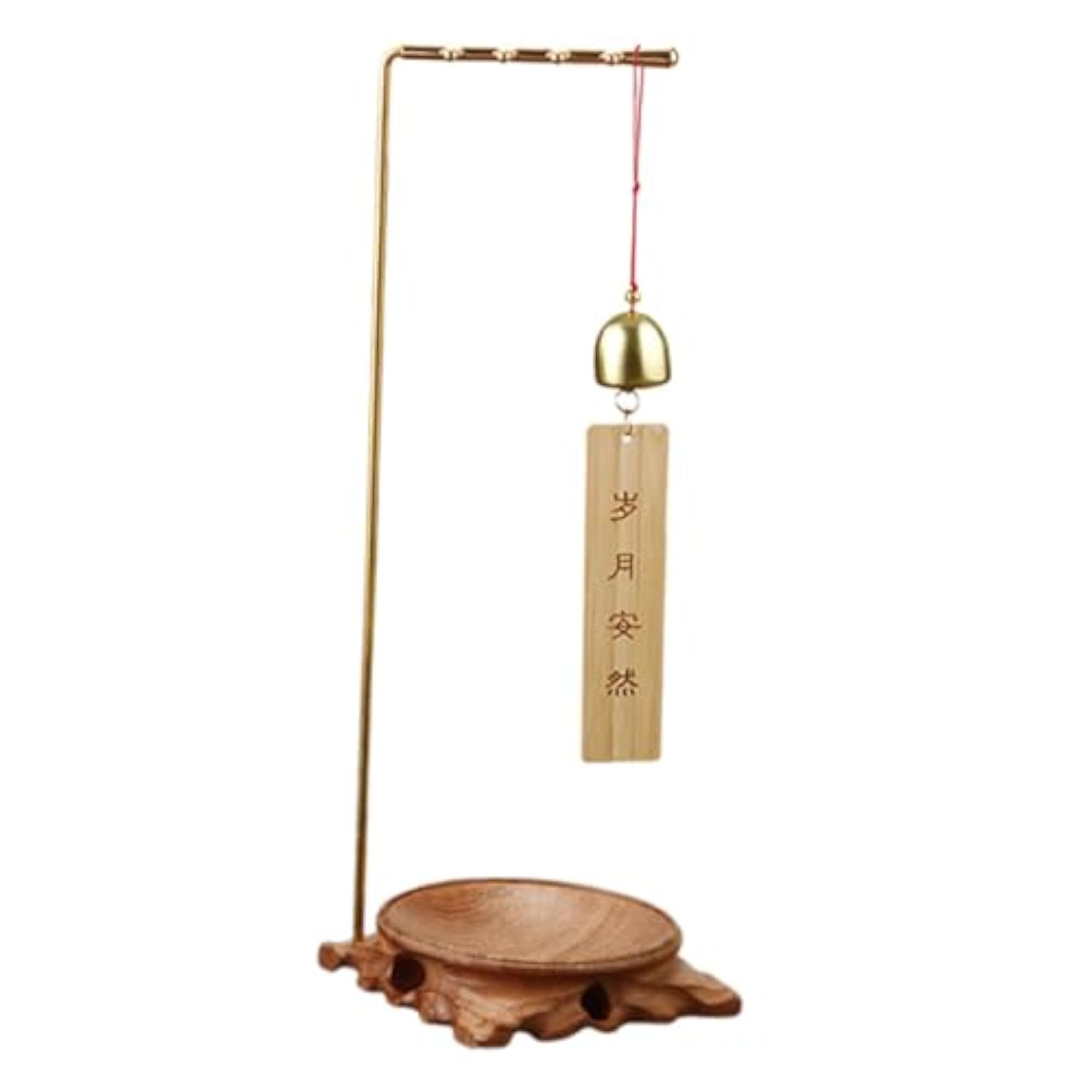 Calligraphy Pen Holder 7 Shaped Rack with Wind Chime