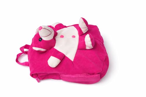 Image of Kids Plush Teddy Backpack - Soft Rabbit School Bag for Toddlers & Preschool, Cute Animal Backpack with Adjustable Straps - Lightweight & Comfortable for Boys & Girls