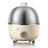 AHIN Eierkocher Edelstahl, Elektrisch Egg Cooker, Frei Wählbarer Härtegrad, 7 Eierkapazität, Timer-Einstellungen, Abnehmbare Eierablage, Leicht Zu Reinigen,Grün