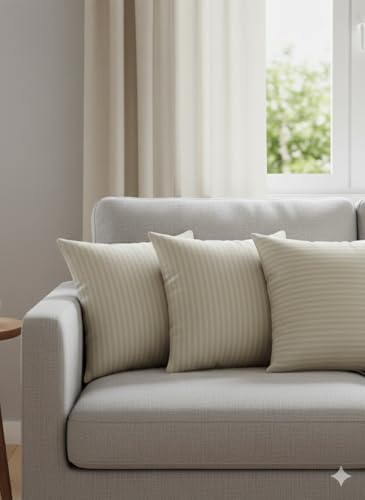 Image of Hotel Quality Premium Fibre Cushions | Cushion 16 inch x 16 inch | Pillow,Cushion,Cushions for, Cushion Pillow,Pillow,Cushions for Bed (Golden Series, 3)