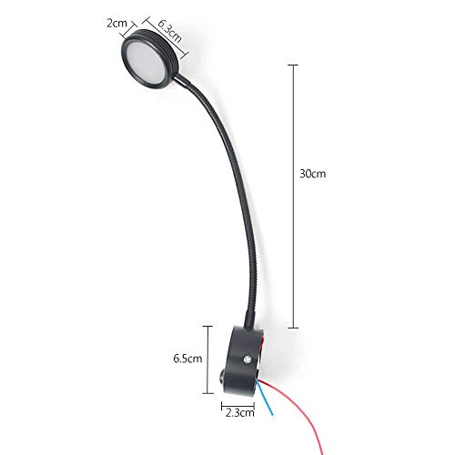 Lámpara de mesilla de noche LED con flexo ajustable y luz blanco cálido 3