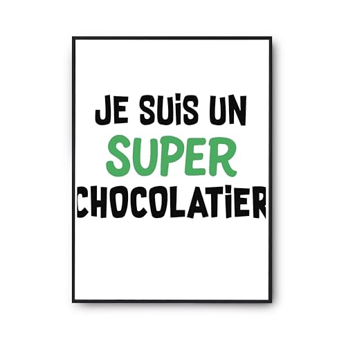 Affiche Chocolatier Humour pour Décoration Cuisine et Salon Poster A3