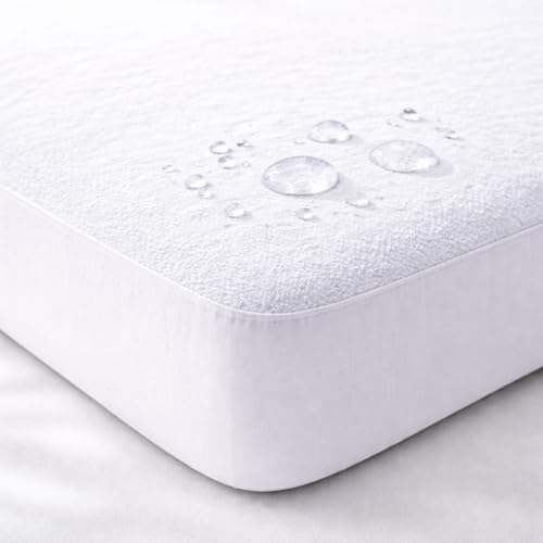 D'A GAMA HOME COLLECTION Protector de Colchón Impermeable y Transpirable – Modelo Aire – 90x190 / 90x200 – Rizo Microfibra Silencioso con Laminado PU 100% Impermeable – Ajustable hasta 28 cm