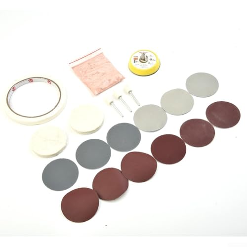 20-Piece Watch Glass Polishing Set Scratch Tools Cerium Powder Felt Pads Wool Wheels for DIY Repair
