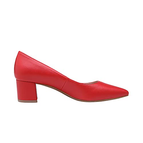 Image of DREAM PAIRS Women's Chunky Low Block Heels Closed Toe Dress Pumps Shoes