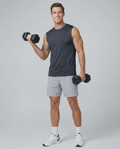 Image of Real Essentials 3 & 5 Pack: Men's Dry-Fit Active Athletic Tech Tank Top - Regular and Big & Tall Sizes (S-5XLT)