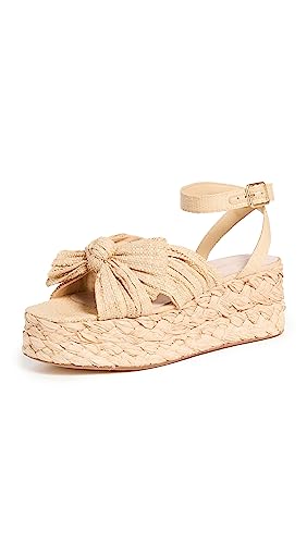 Loeffler Randall Women's Gaby Pleated Bow Bow Braided Espadrilles