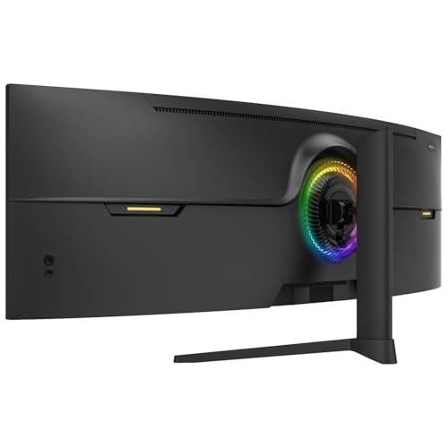 CRUA 49" Curved Gaming-Monitor | DQHD (5120 x 1440), 144 Hz/165 Hz, 1500R, 32:9, AMD FreeSync, 120% sRGB… – Ansicht 3