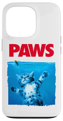 Étui de téléphone avec pattes de chat et souris, parodie mignonne et amusante pour amoureux des chats Coque pour iPhone 13 Pro