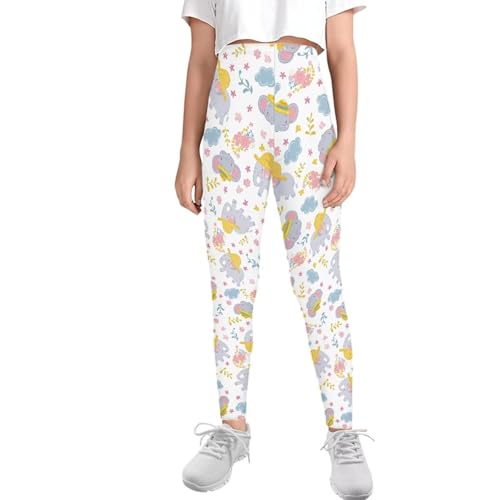 Girls Dot Print Leggings Size 4-13T Stretch Comfort Dance Pants for Little Kids Teen Girls Trendy Yoga Clothes2