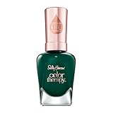 Sally Hansen Color Therapy, Serene Green, Argan Oil, Long Lasting, Nail Treatment, Semi Opaque, Shiny Green Nail Polish