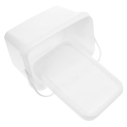 DOITOOL Cubo De Pintura Blanco Tenedor Tapa y Asa para Cubo con Tapa De Mano para Pintar para Pinturas y Pigmentos