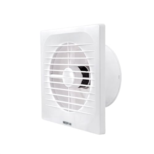 Ventilador de ventilación para baño Extractor de aire potente y silencioso Ventilación para ventana o pared Cocina Hogar con válvula de retención 15 x 15 cm miniatura 1