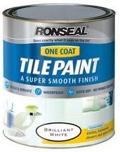 4 X Ronseal TPBW750 750ml One Coat Tile Paint - Brilliant White