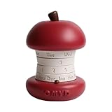 Generic 樹脂製アップルオーナメント 誕生日ショップ用写真小道具 回転式パーペチュアルデスクカレンダー