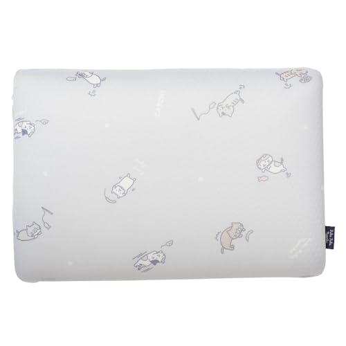 ふくふくにゃんこ ジェル枕 接触冷感 枕 ひんやり 快眠 ハピンズ 猫 猫柄 ピロー 熱中症対策 可愛い (ブルー)