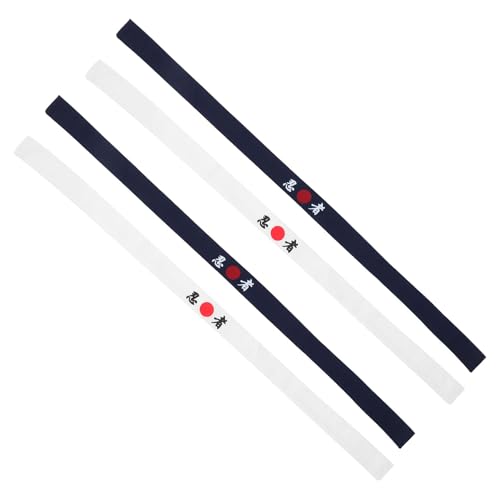 Juego de diademas japonesas Ninja MALUGOGO bandanas de algodón de 39 pulgadas para chef y karate