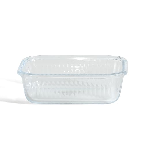 Image of Martha Stewart Shadowbrook 5-Piece Borosilicate Glass Storage Container Set - Airtight Locking Lids, 21.6 oz Meal Prep, Leftover & Lunch Containers, Microwave, Oven & Dishwasher Safe