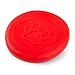 Jeffers Pet Natural Rubber Dog Chew Toy – Red Paw Shaped Frisbee, Medium – Vanilla Scent, Durable, Non-Toxic, Dishwasher Safe, Interactive Fetch & Tug Toy - Perfect for Training Medium Chewers