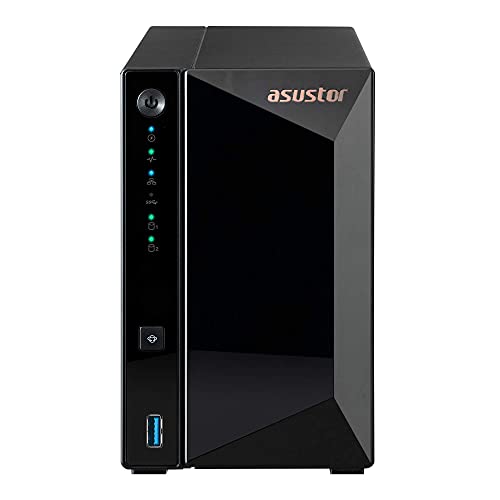 Image of Asustor Drivestor 2 Pro AS3302T 2 Bay NAS Server - Network Storage Enclosure, Quad Core 1.4 GHz CPU, 2.5 GbE Port, 2 GB DDR4