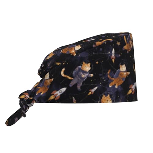 Image of Adjustable Scrub Cap with Sweatband, Breathable Working Hat for Men /Women