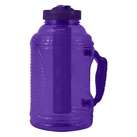 COOL GEAR EZ-Frezee Big Freeze 80 Oz Sports | Hiking | Camping Water Bottle (Purple) Cover