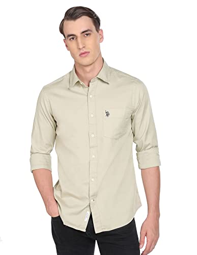 Image of U.S. Polo ASSN. Men's Cotton Slim Fit Shirt