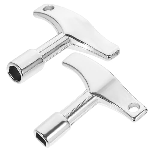 ifundom 2pcs Drum Tuning Keys Hexagon and Square Tips Zinc Alloy Drum Wrench Tool for Acoustic Drums