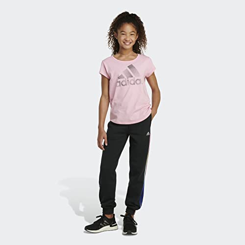 Adidas Girls' 3-Stripes Cotton Joggers, X-Large, Black Allover Print #TOP3