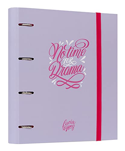 Grupo Erik Editores, S.l. - Carpeta 4 Anillas Premium Lucia Types 33,5X7X28,5 Grupo Erik Editores Lila En Oferta Carpeta 4 Anillas Troquelada Premium Lucia Types - Archivador A4 - Carpeta Anillas Tapa Dura / Carpeta Lucia Types - Archivador 4 Anillas - Carpeta Anillas A4 - Vuelta Al Cole Material Escolar