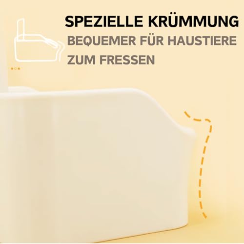 Kaninchenschüssel, 2-in-1 Hängende Schüssel für Kleine Hundekäfige - Abnehmbare Futter- und Wasserschüssel für Welpen, Katzen, Kaninchen, Meerschweinchen (Rosa)