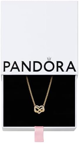 PANDORA Sparkling Infinity Heart Collier Necklace - 14K Gold-Plat...