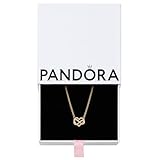 PANDORA Sparkling Infinity Heart Collier Necklace - 14K Gold-Plated Necklace with Cubic Zirconia for Women - PANDORA Moments Jewelry - Gift for Women - Includes Gift Box - 19.7“