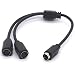 Produktbild PIIHUSW SVHS Kabel S-Video Kabel Splitter 4 Pin Mini DIN Adapter Split ein SVHS Video Signal - Stecker auf 2 Buchsen 2-Wege Y-Splitter für Fernseher, Videorekorder, DVD